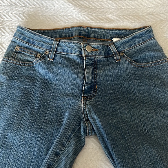 3 Sisters Blue 5 Pocket Jeans with Brocade Hem & Leopard Vent 2 - Picture 3 of 11